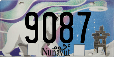 NU license plate 9087