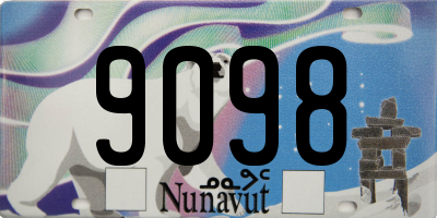 NU license plate 9098