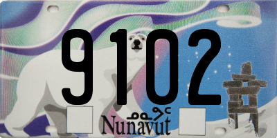 NU license plate 9102