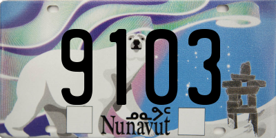 NU license plate 9103