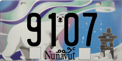 NU license plate 9107