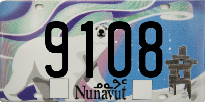 NU license plate 9108