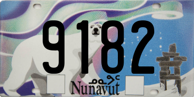 NU license plate 9182