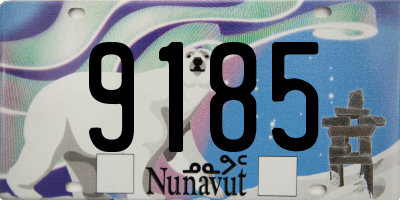 NU license plate 9185