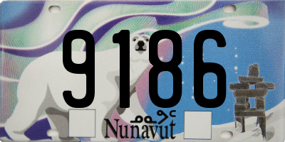 NU license plate 9186