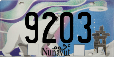 NU license plate 9203