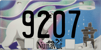 NU license plate 9207