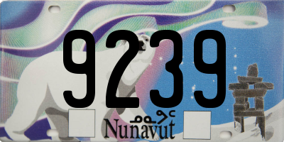 NU license plate 9239