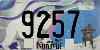 NU license plate 9257