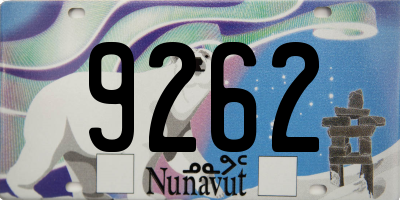 NU license plate 9262