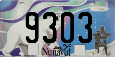 NU license plate 9303