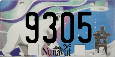 NU license plate 9305