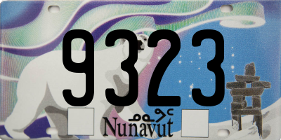 NU license plate 9323