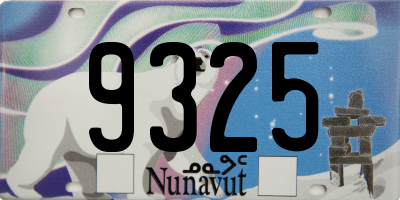 NU license plate 9325