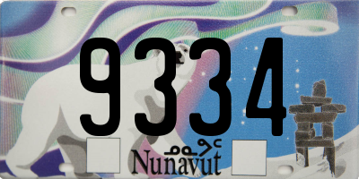 NU license plate 9334