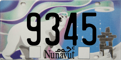 NU license plate 9345