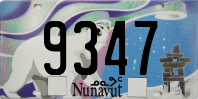 NU license plate 9347