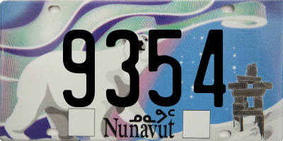 NU license plate 9354