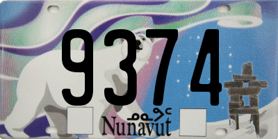 NU license plate 9374