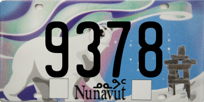 NU license plate 9378