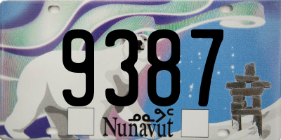 NU license plate 9387