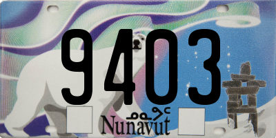 NU license plate 9403