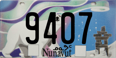 NU license plate 9407