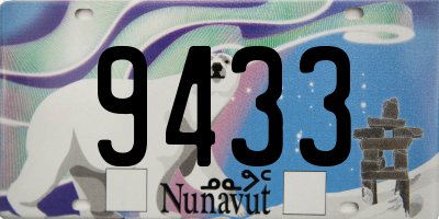 NU license plate 9433