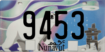 NU license plate 9453