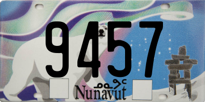 NU license plate 9457