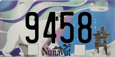 NU license plate 9458