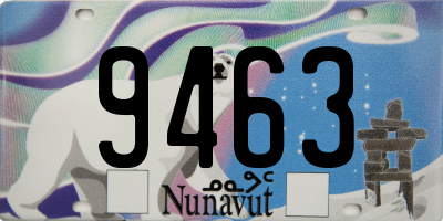 NU license plate 9463