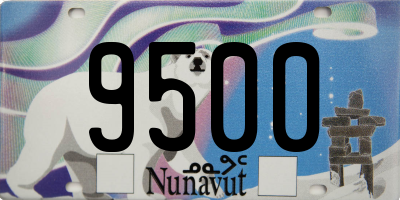 NU license plate 9500