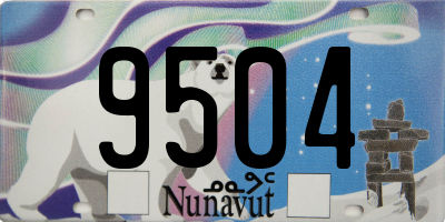 NU license plate 9504