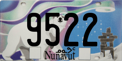 NU license plate 9522