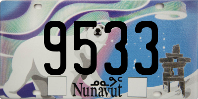 NU license plate 9533