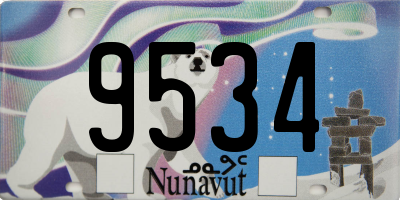 NU license plate 9534