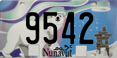 NU license plate 9542