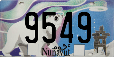 NU license plate 9549