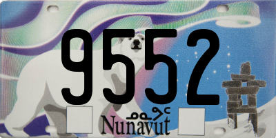 NU license plate 9552