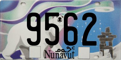 NU license plate 9562