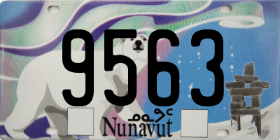 NU license plate 9563