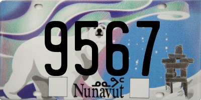 NU license plate 9567