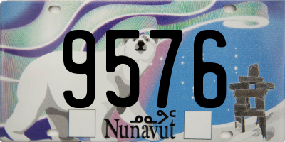 NU license plate 9576