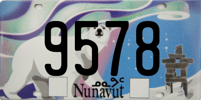 NU license plate 9578