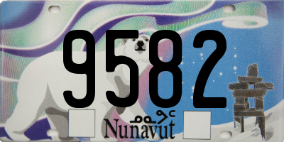 NU license plate 9582