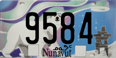 NU license plate 9584