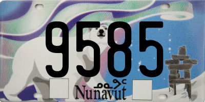 NU license plate 9585