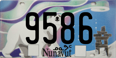 NU license plate 9586