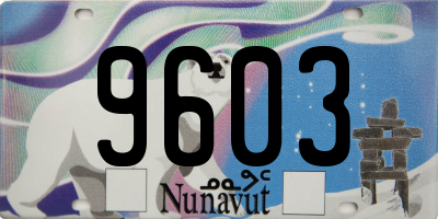 NU license plate 9603